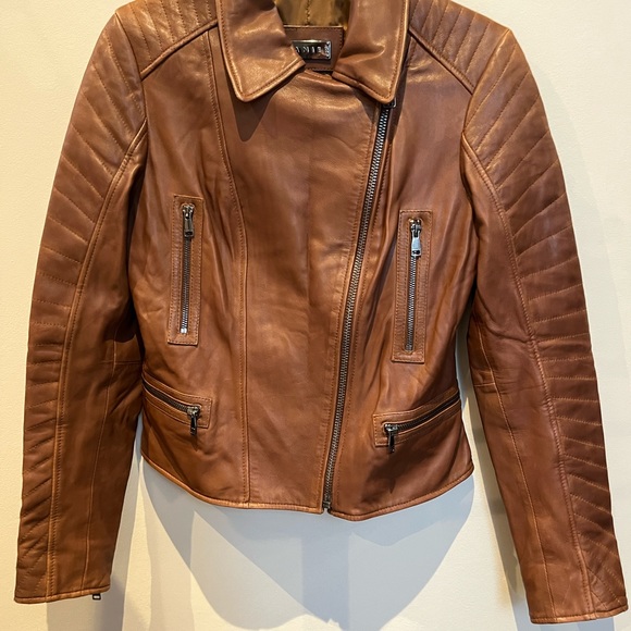 Danier Leather Jacket - Style: Tayla, Dark Cognac - Picture 2 of 13